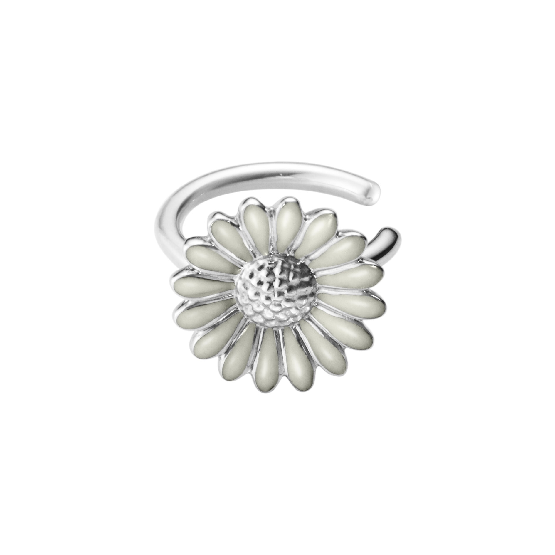 Daisy ear cuff (white)