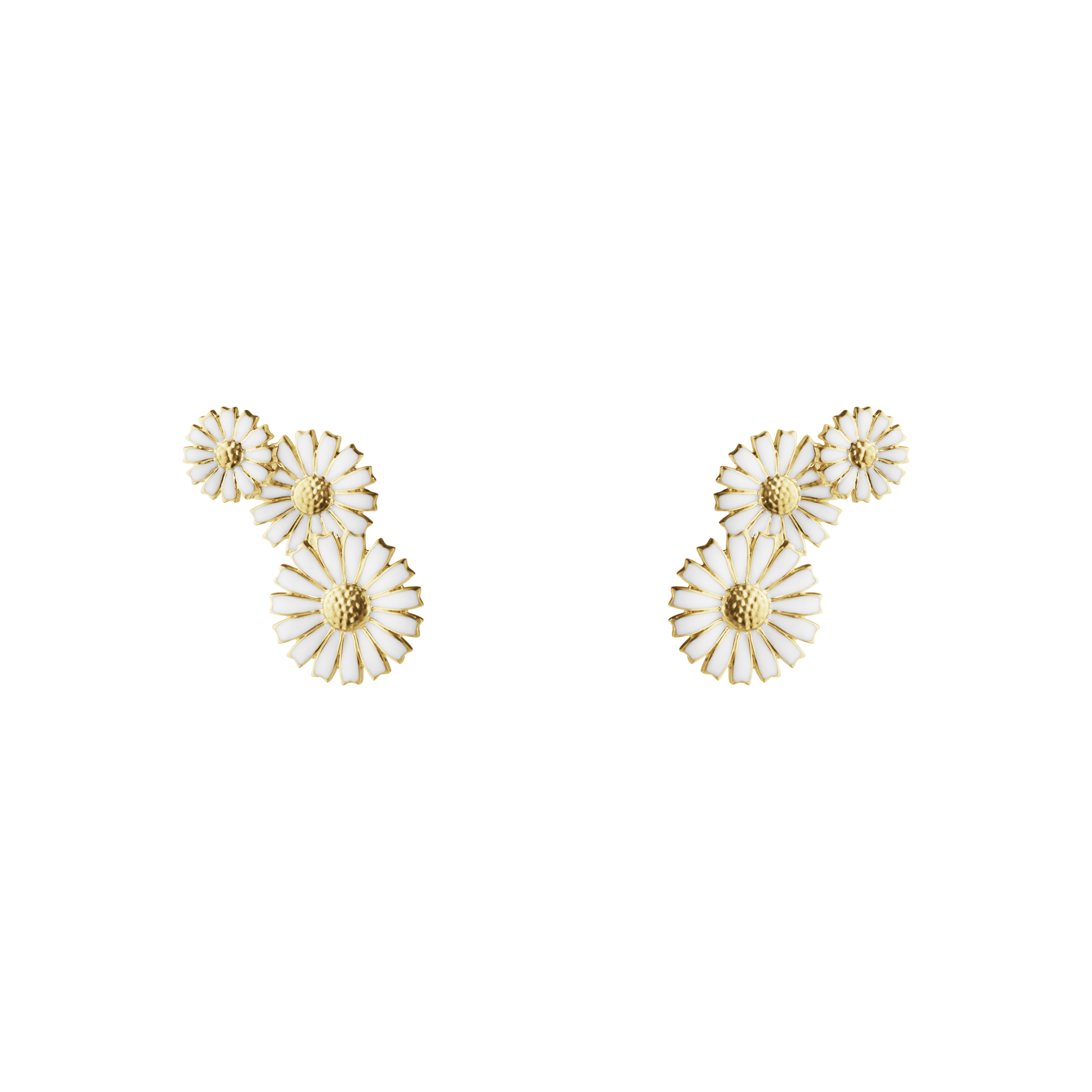 Daisy 3 Flow Earring Gold Plated