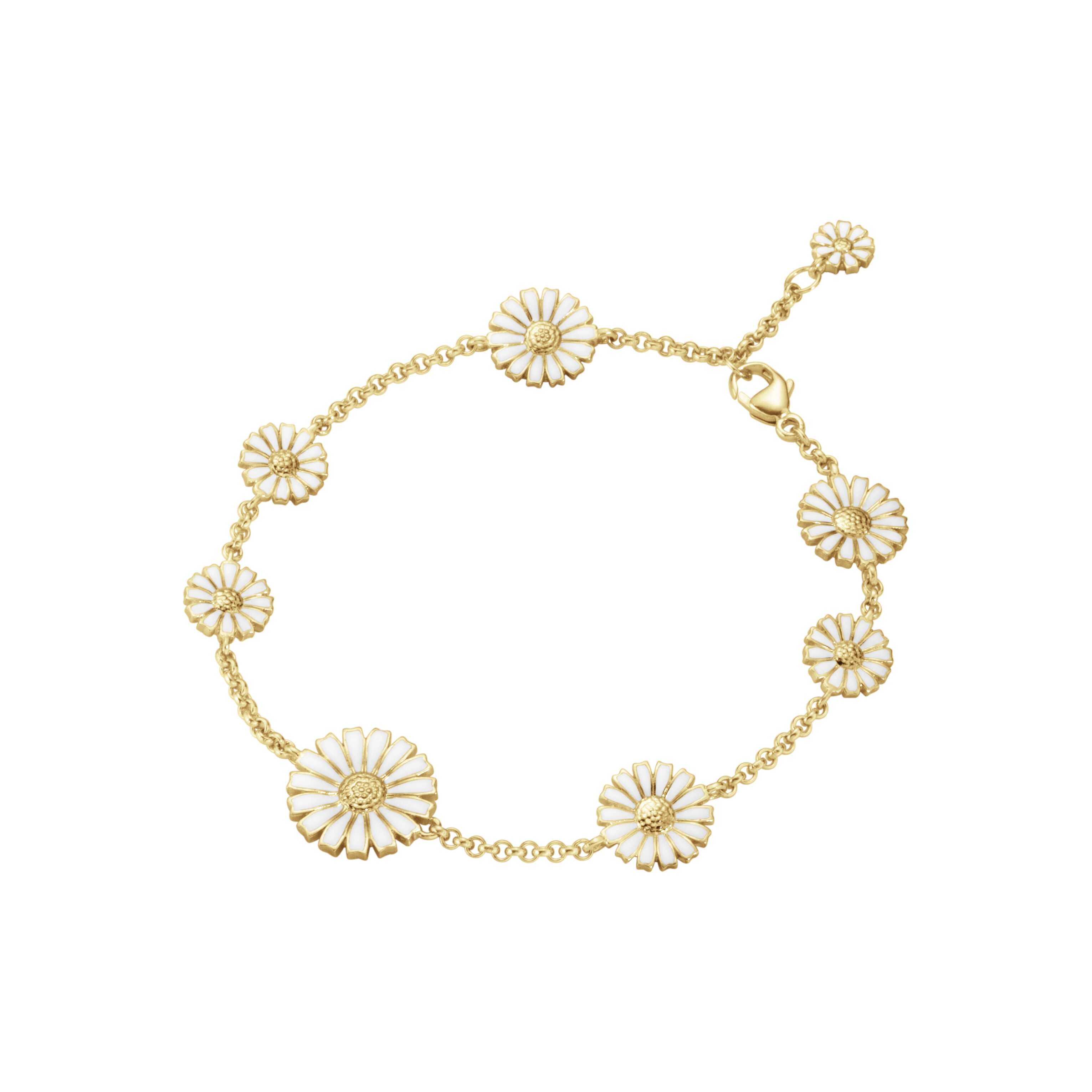 Daisy 9 Flow Bracelet Gold Plated