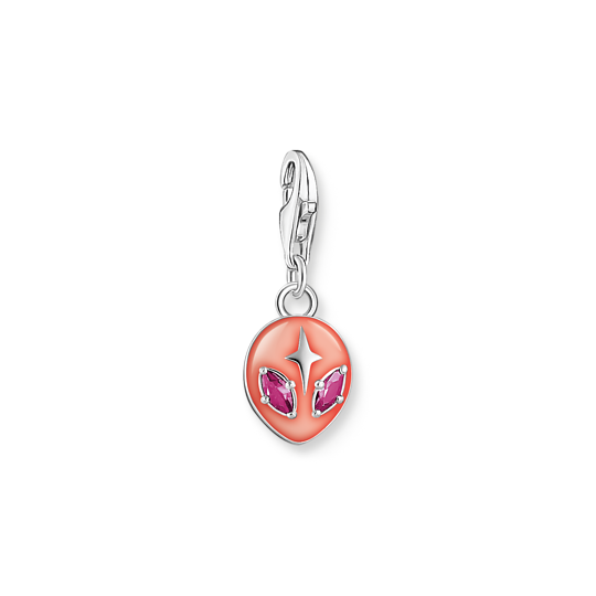 Charm-hängsmycke rosa alien