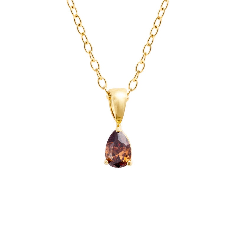 Belle Gold Necklace - Coffee
