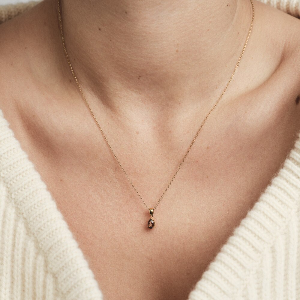 Belle Gold Necklace - Coffee
