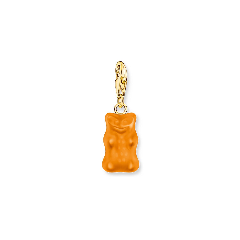 Charm-hängsmycke orange guldbjörn