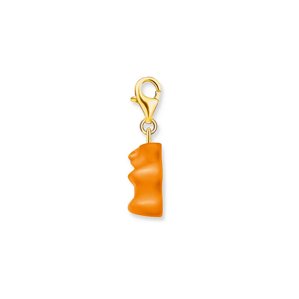 Charm-hängsmycke orange guldbjörn