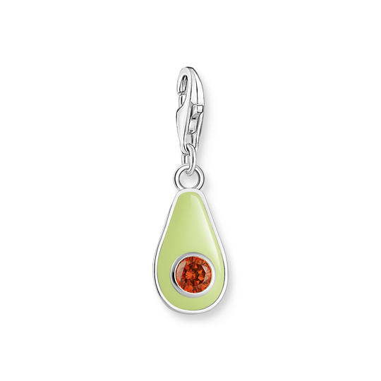 Charm-hängsmycke avokado silver