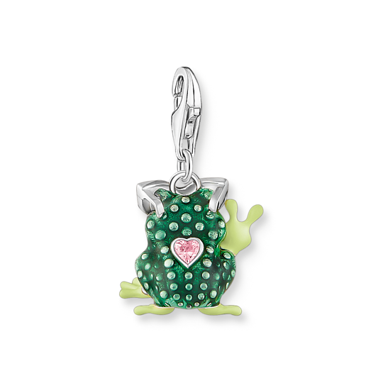 Charm-hängsmycke groda silver