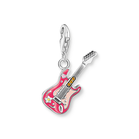Charm-hängsmycke elgitarr silver