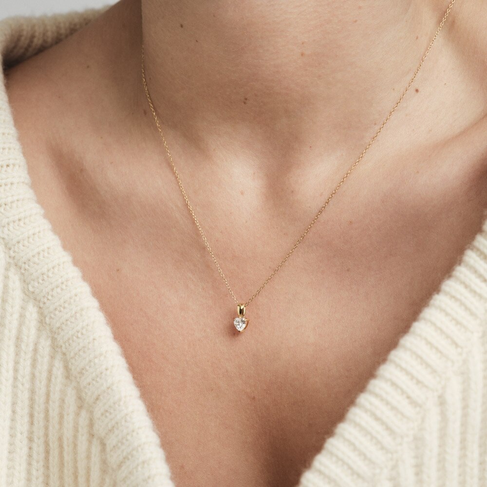 Bonne Gold Necklace - white