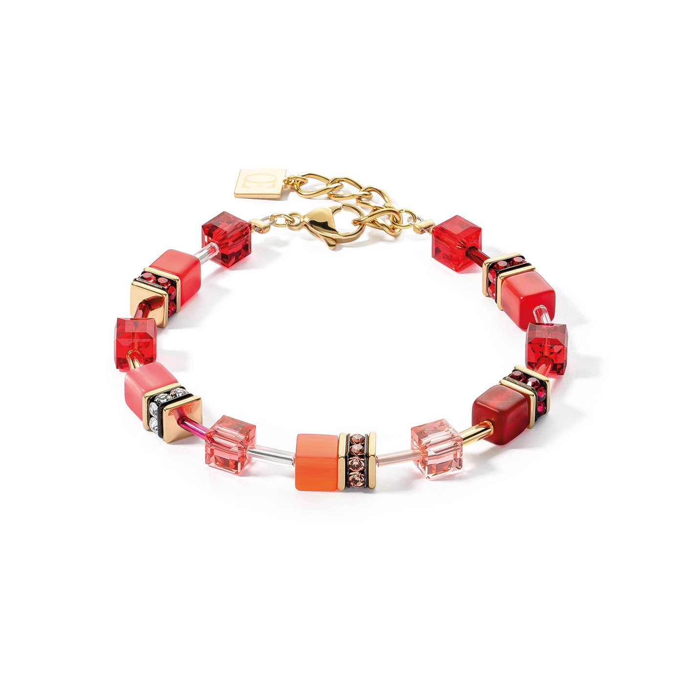 Iconic bracelet gold red