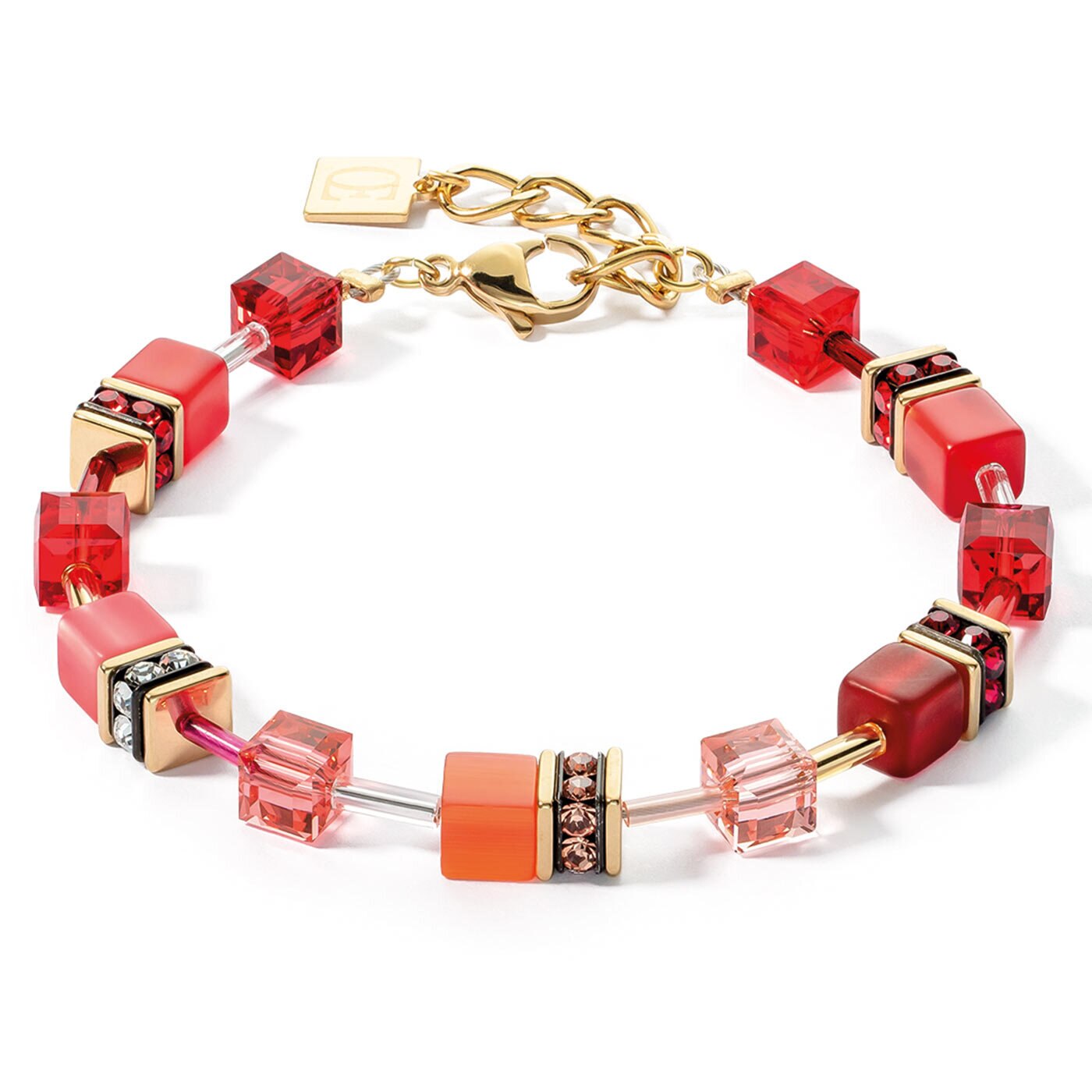 Iconic bracelet gold red