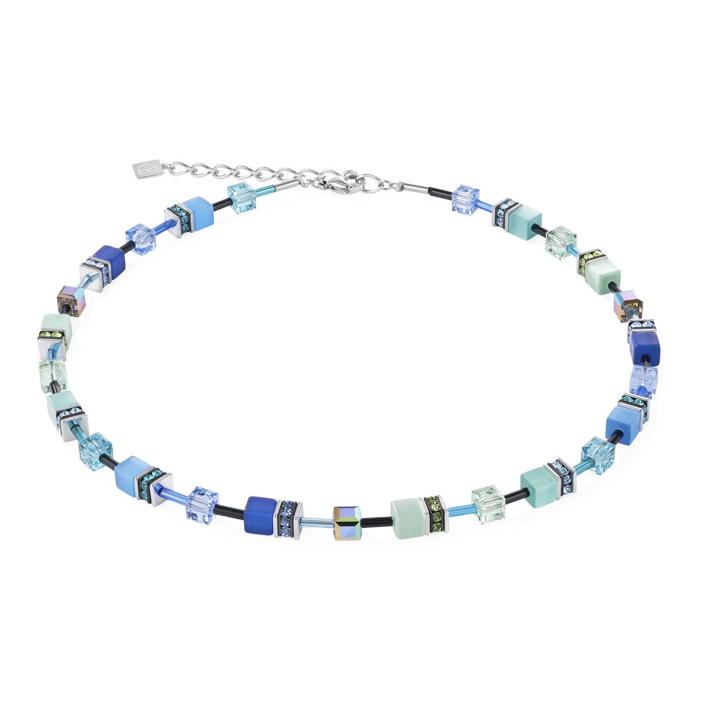 GeoCUBE Necklace blue-green