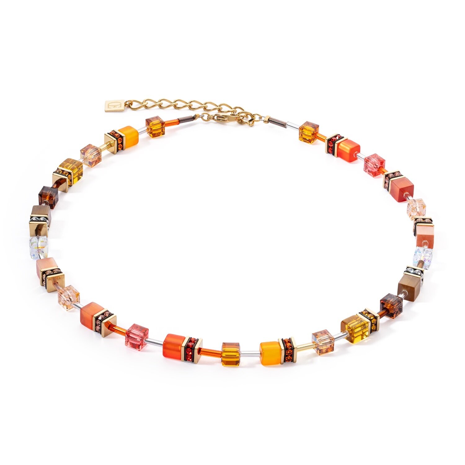 GeoCUBE Iconic necklace Sunset gold
