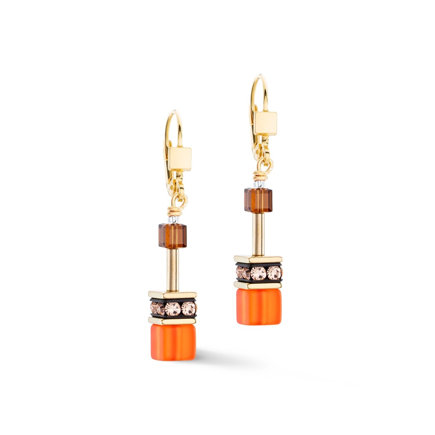 GeoCUBE Iconic earrings Sunset gold