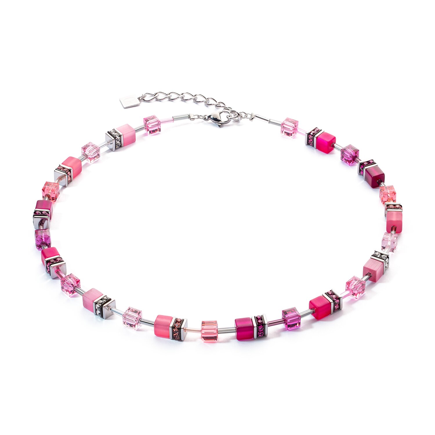 GeoCUBE Iconic necklace Viva Magenta