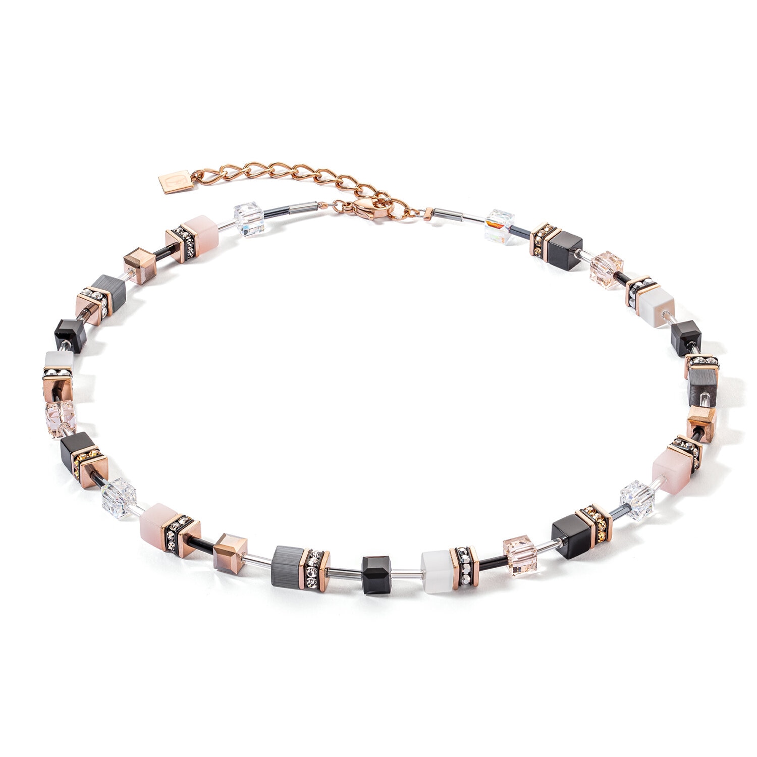 GeoCUBE Iconic necklace rose gold soft