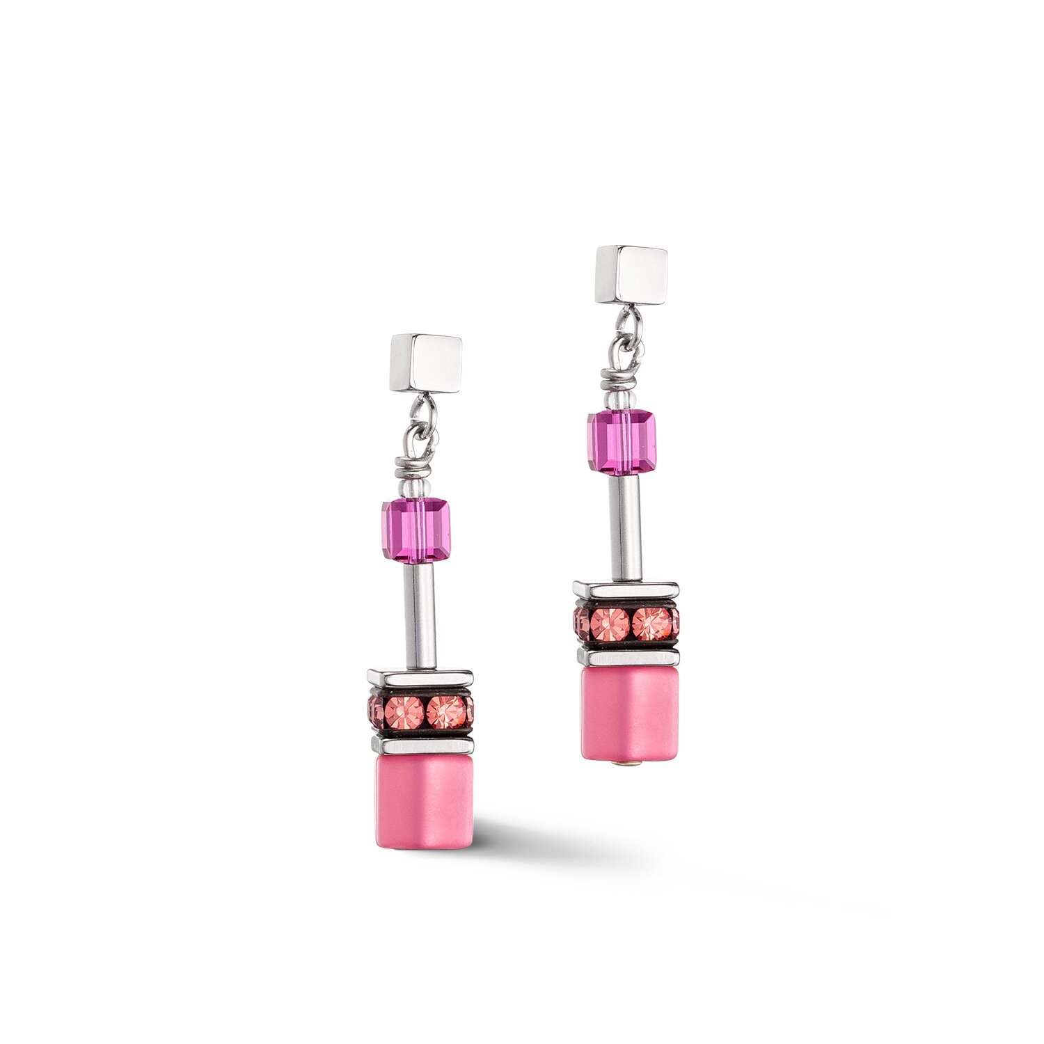 GeoCUBE Iconic earrings Viva Magenta