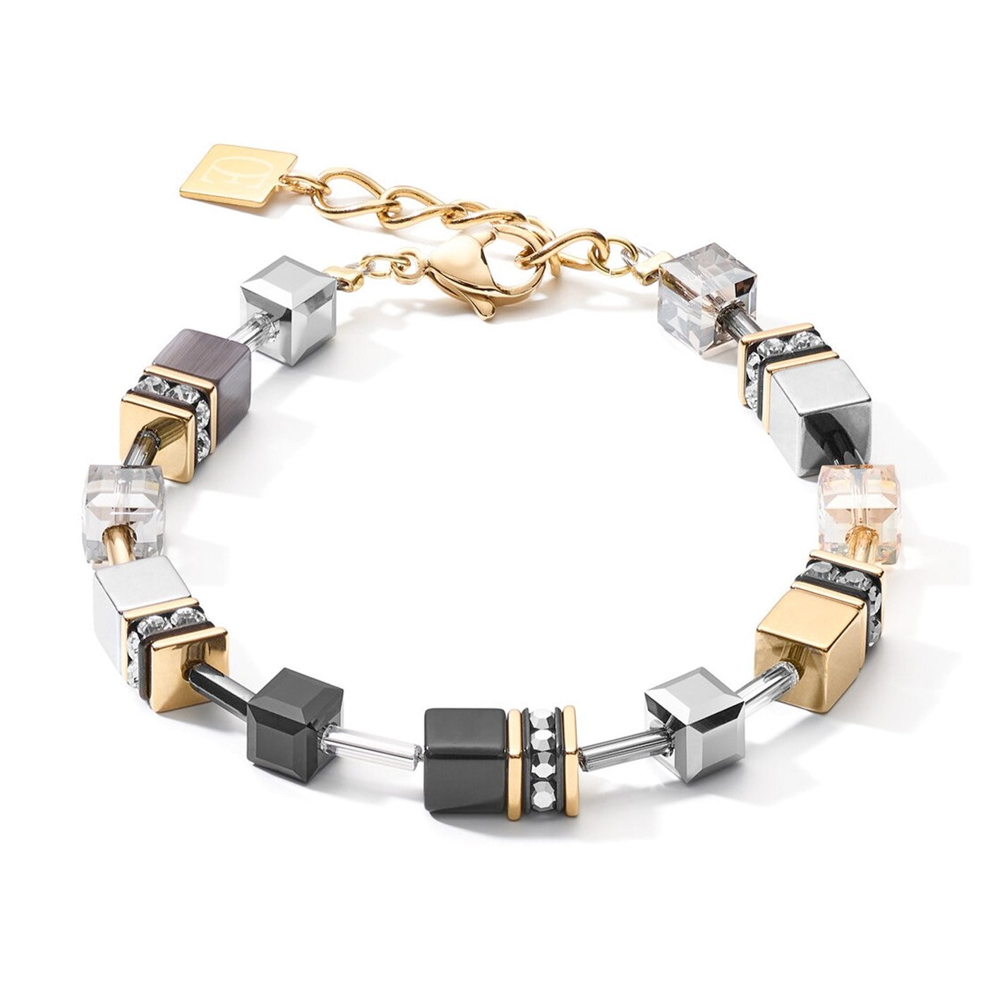 GEOCUBE Bracelet grey-gold