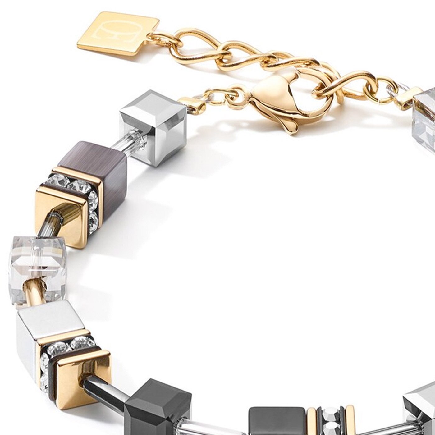 GEOCUBE Bracelet grey-gold