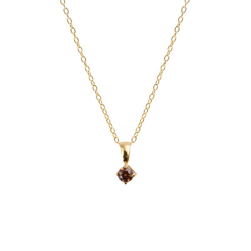 Jolie Gold Necklace - Coffee