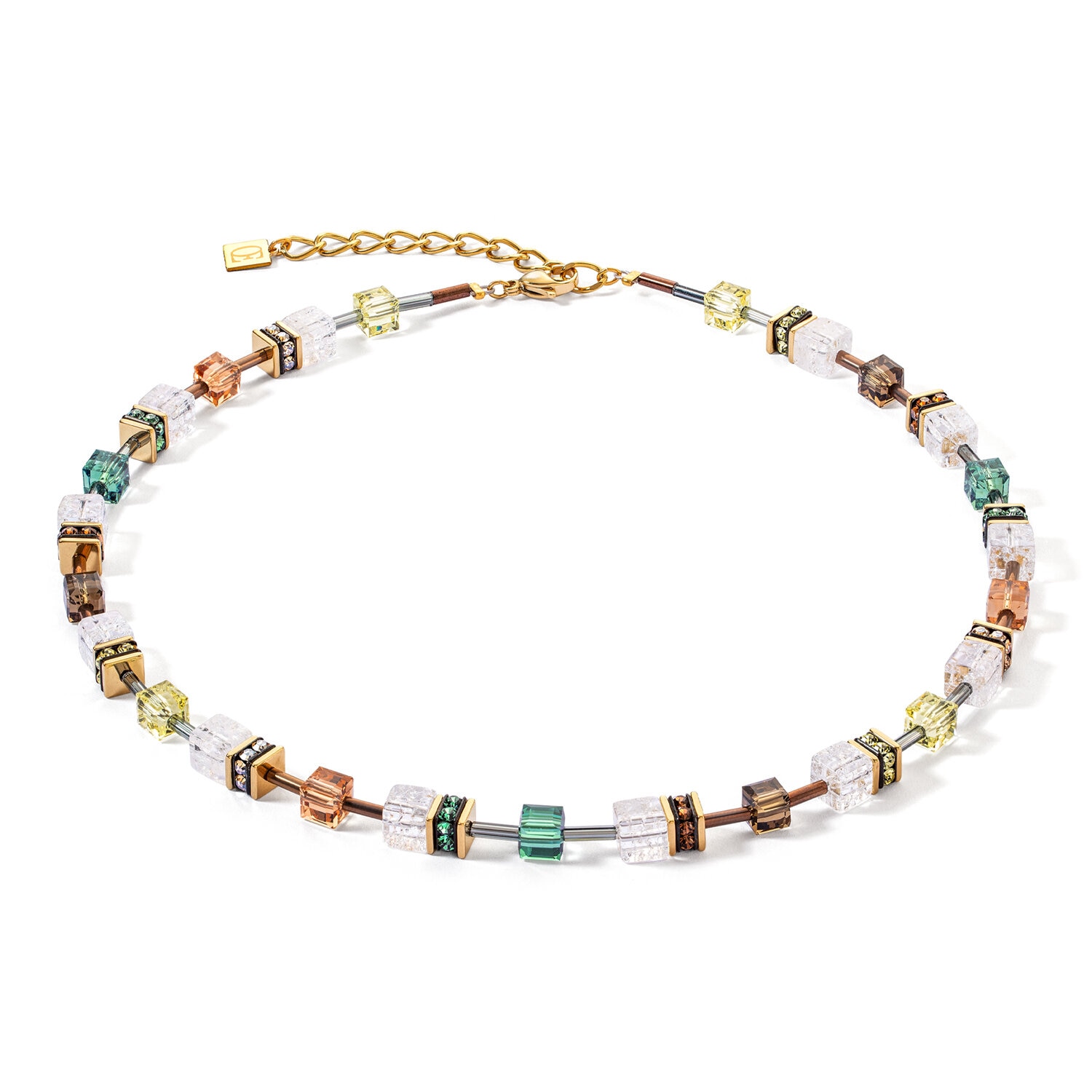 GeoCUBE Iconic Nature necklace brown-white
