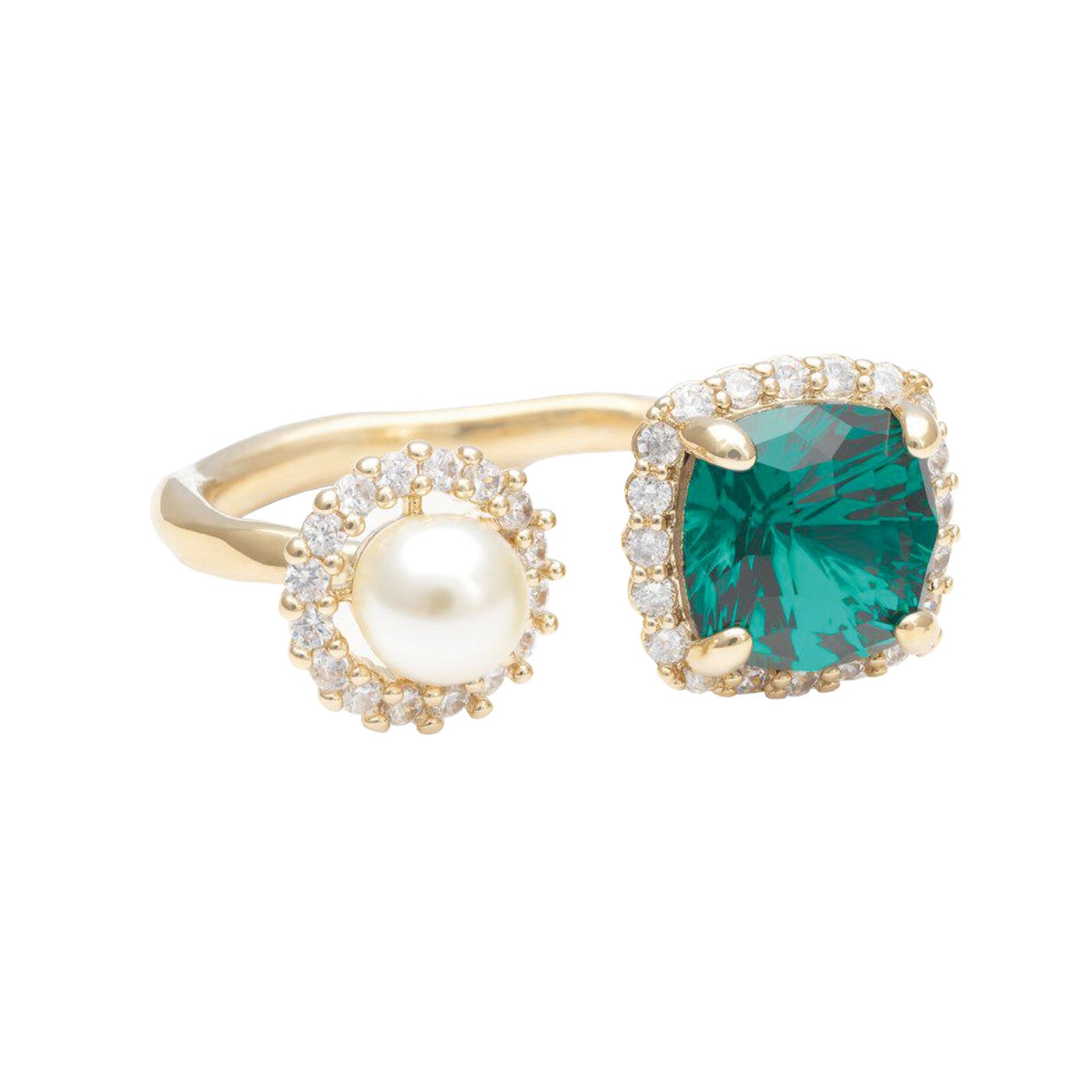 Colette ring - Emerald square