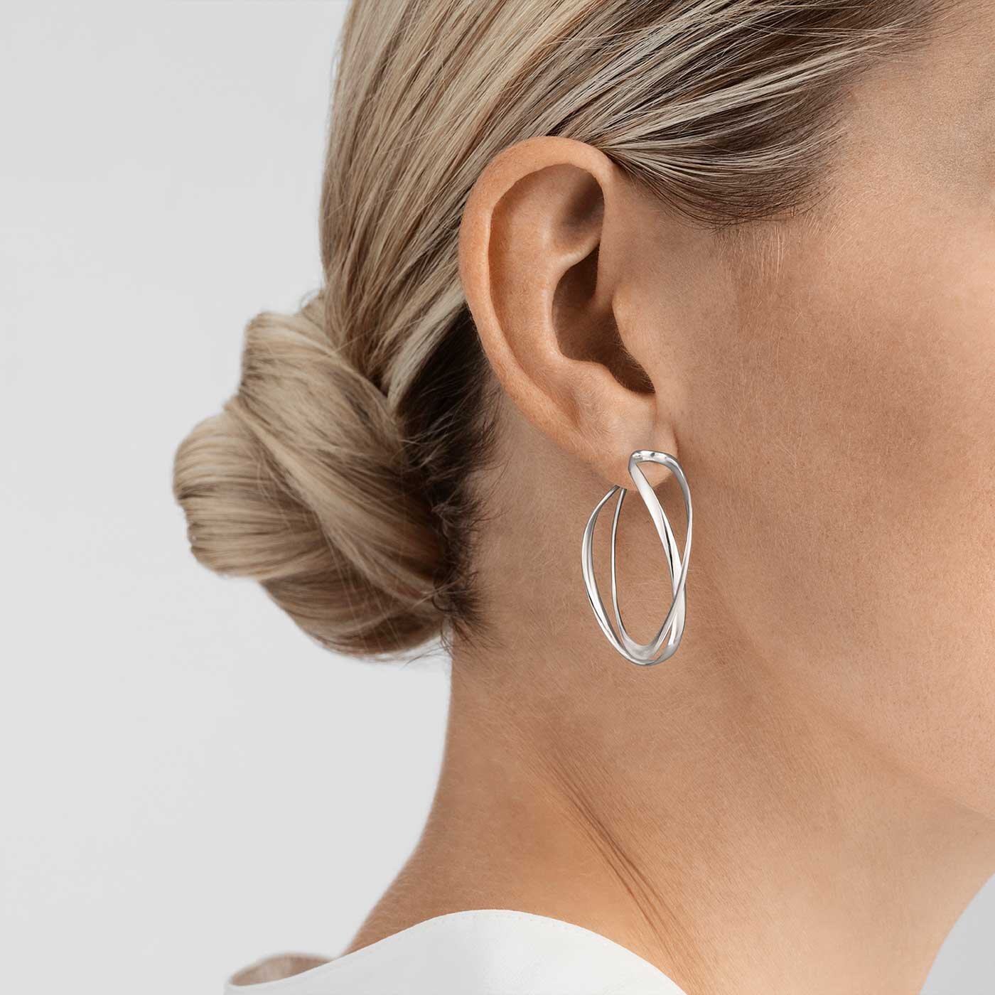 INFINITY EARRINGS 452 SILVER