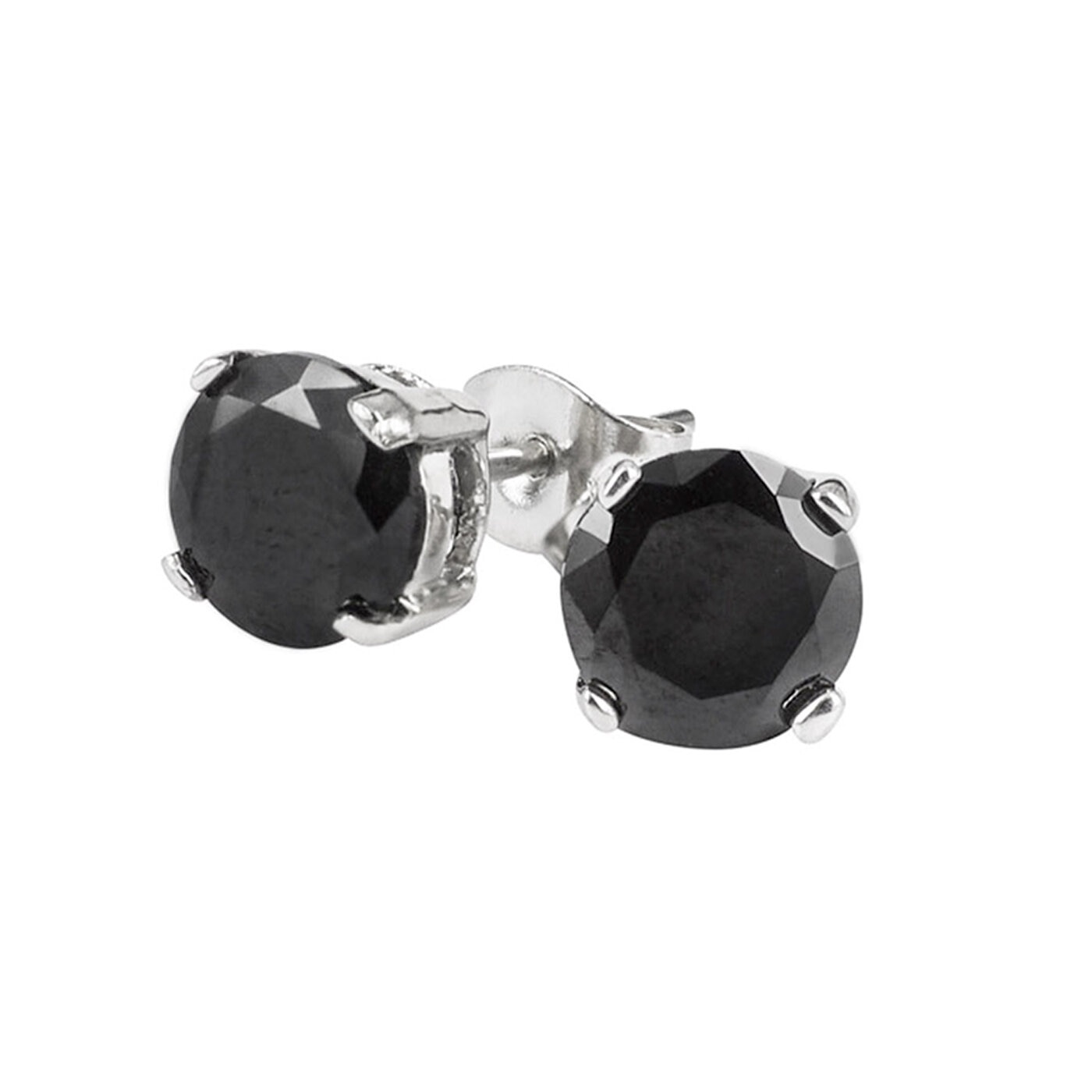 IDA Örhängen 4 mm Stål/Svart