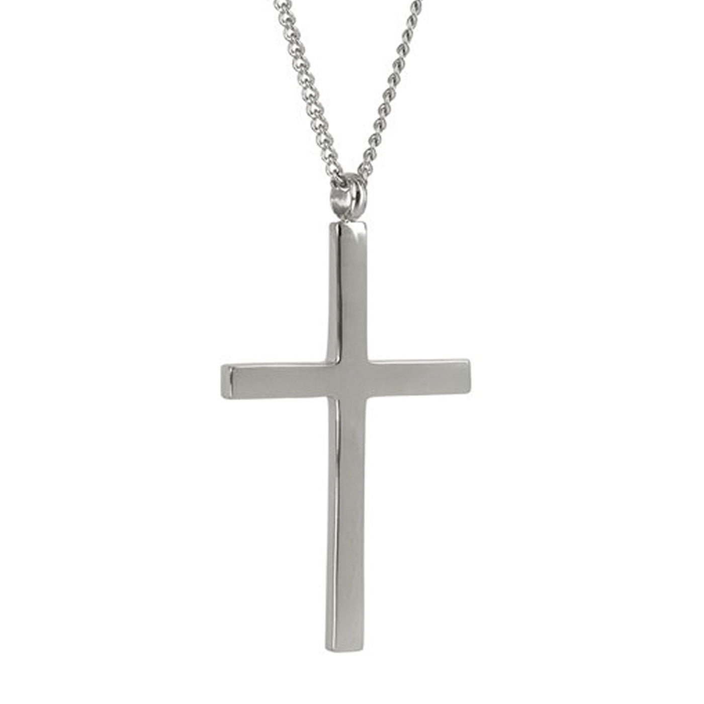 Cross Långt halsband stål