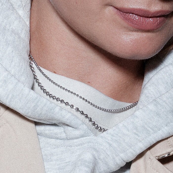 ANNIE Kort Halsband 3mm Stål