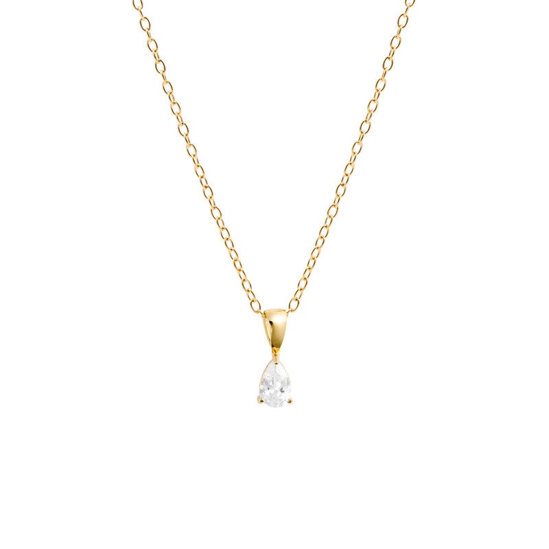 Belle Gold Necklace - White