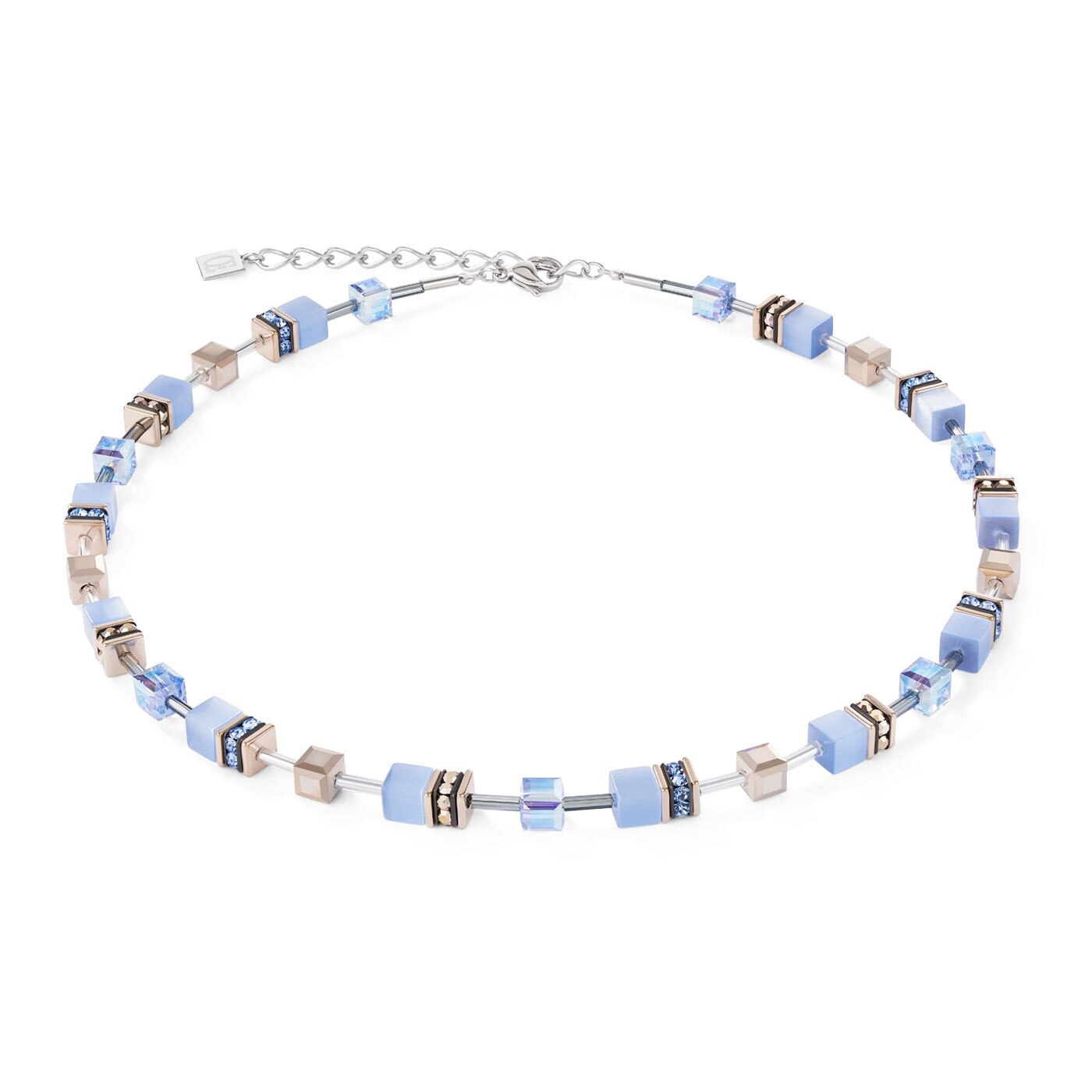GeoCUBE Necklace light blue