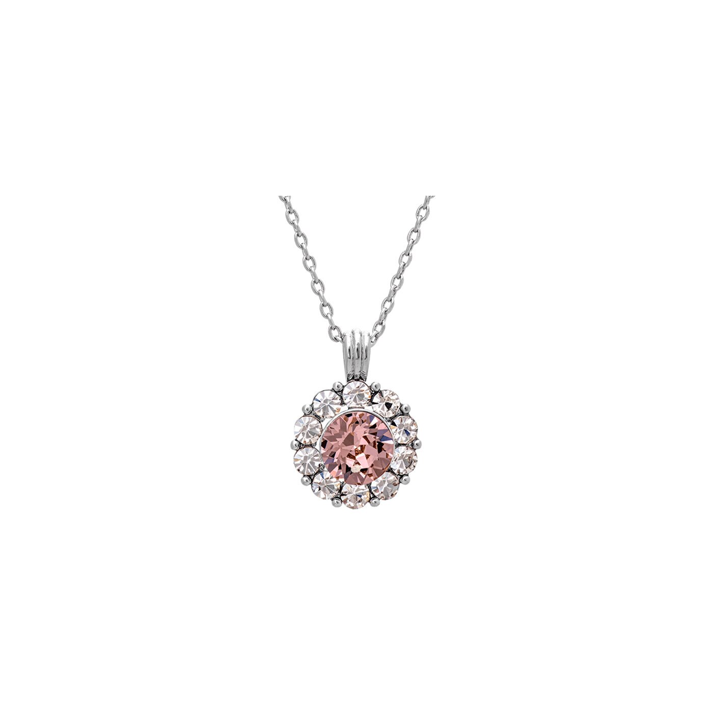 Sofia necklace - Vintage rose (Silver)