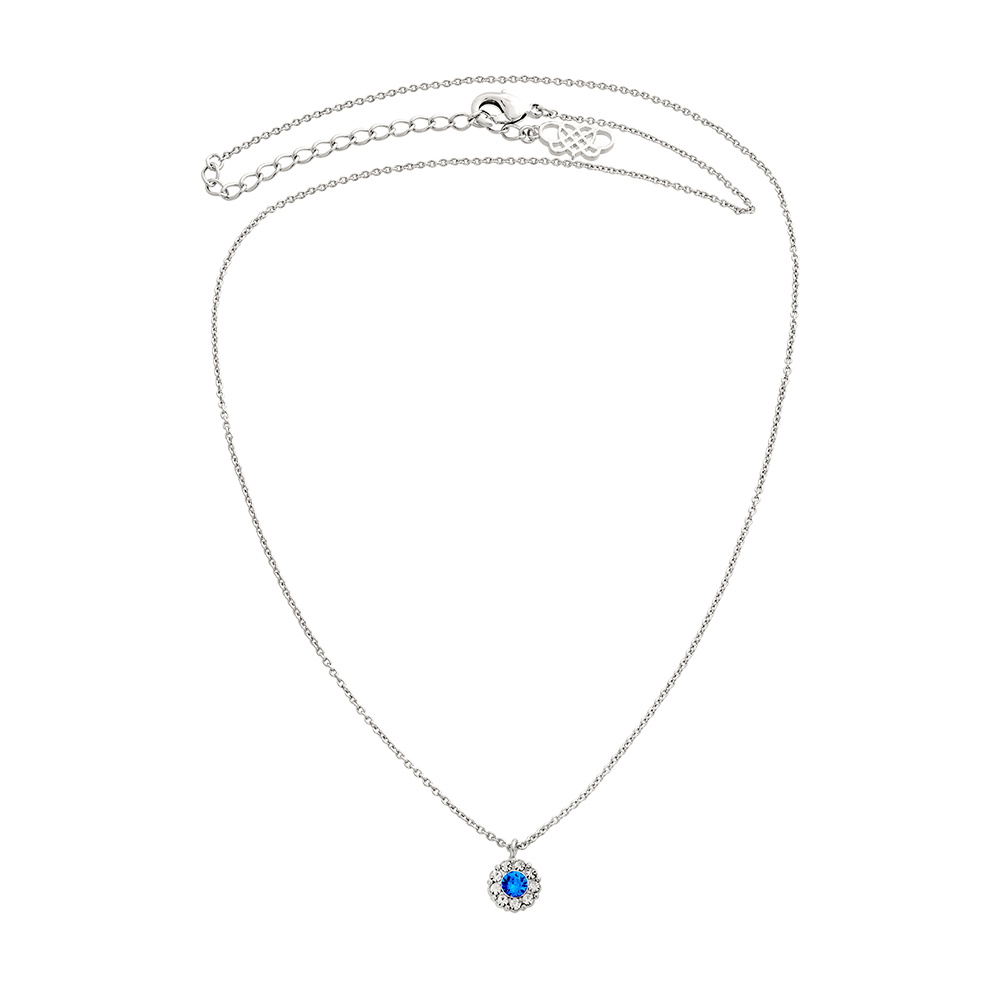 Petite Miss Sofia necklace - Sapphire (Silver)