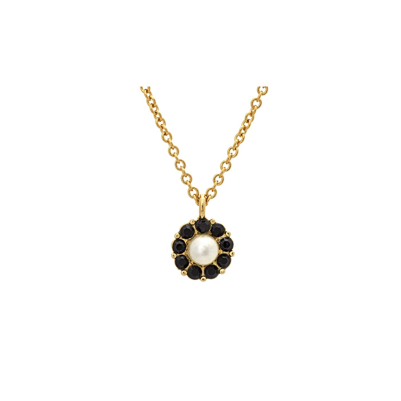 Petite Miss Sofia necklace - Ivory pearl / Jet