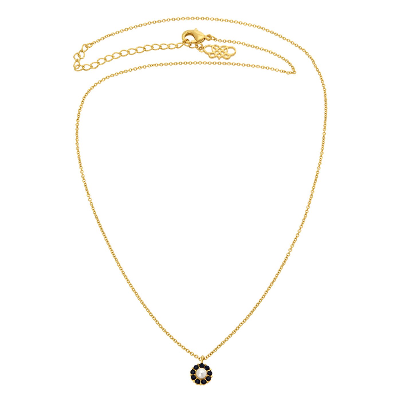 Petite Miss Sofia necklace - Ivory pearl / Jet