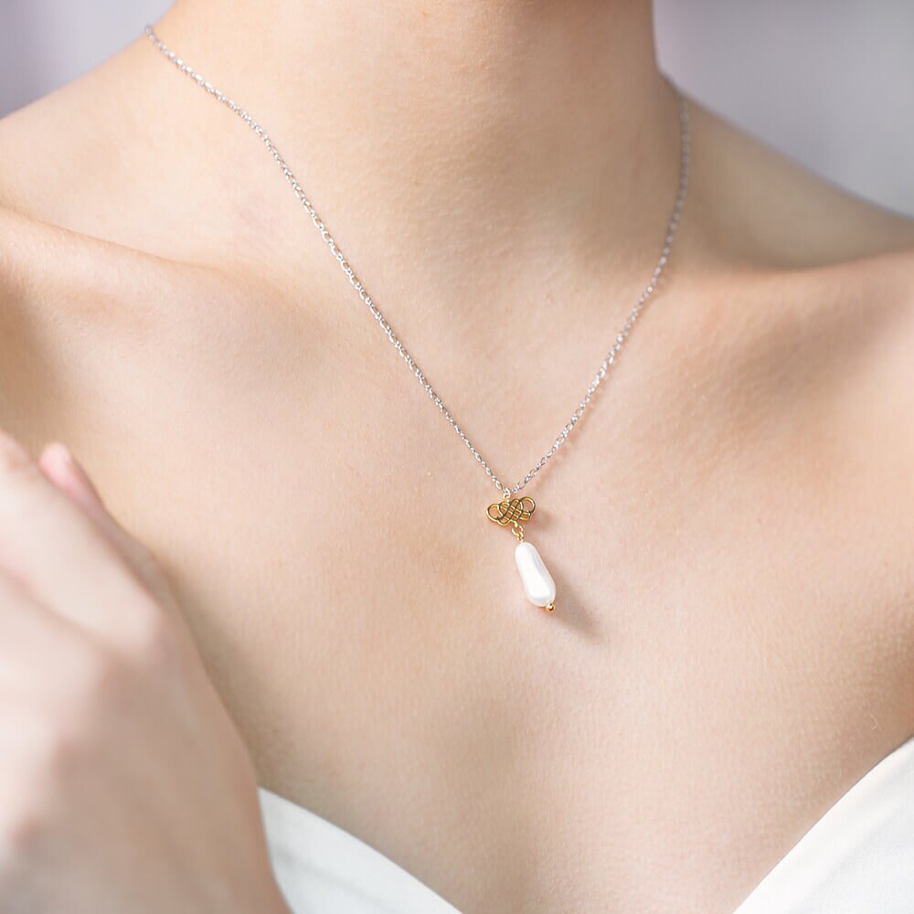 Signature pearl necklace - Ivory gold