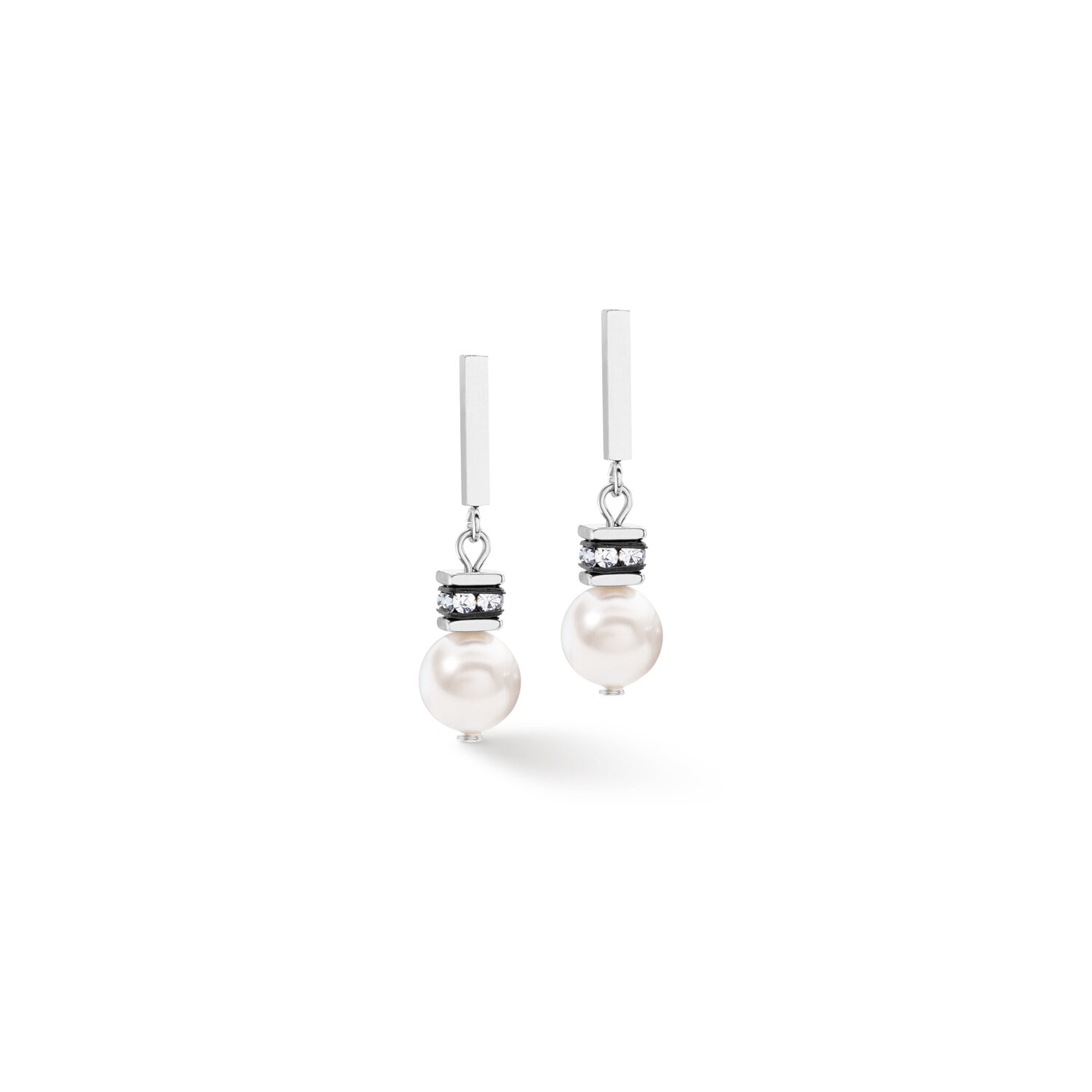 GeoCUBE Iconic Pearl Mix earrings silver-white