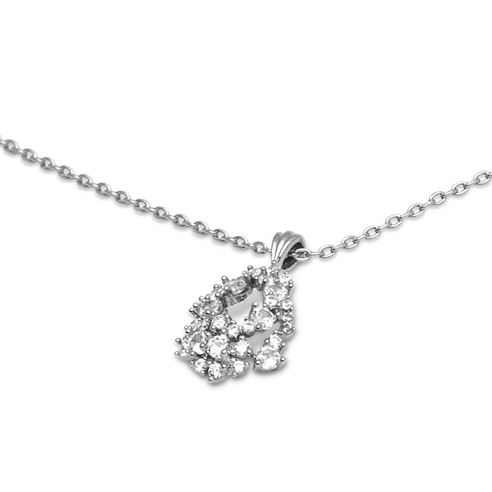 Petite Miss Alice necklace - Crystal (silver)