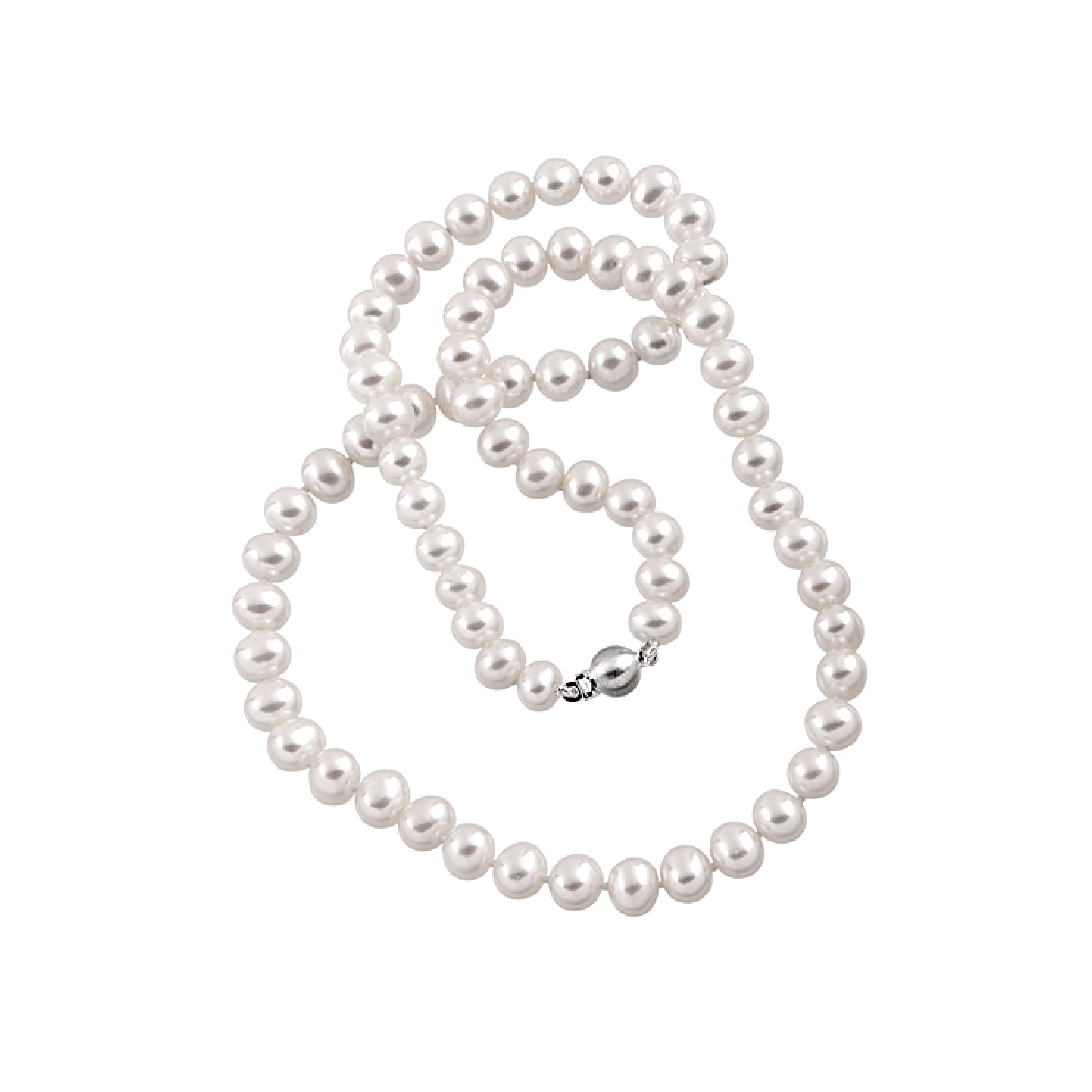 Collier med odlade sötvattenspärlor 8mm
