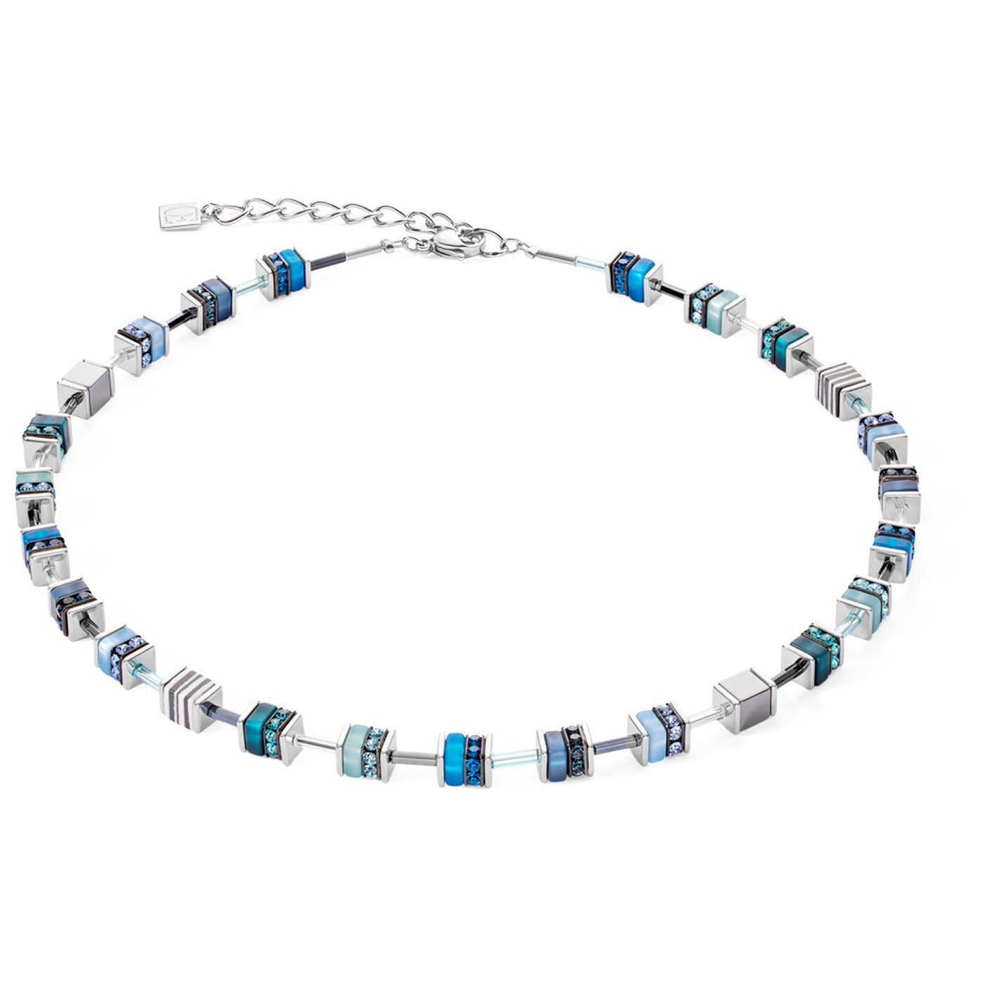 GeoCUBE necklace blue