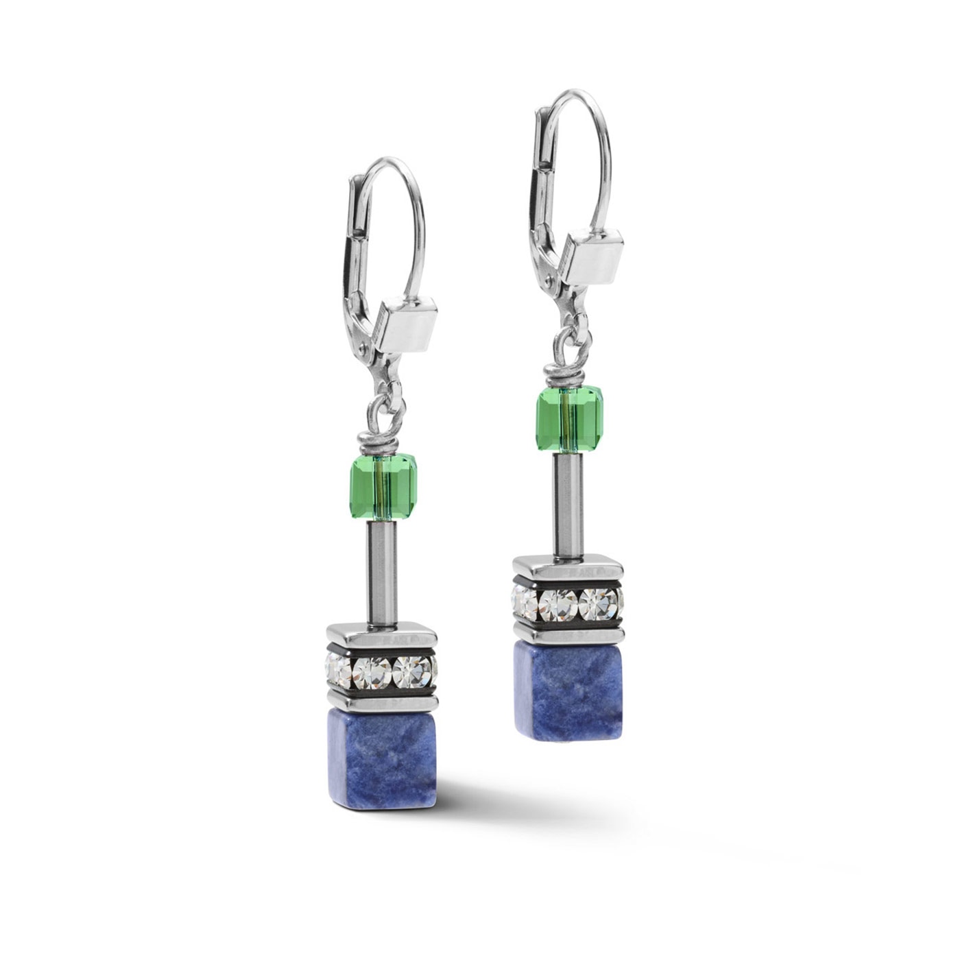 GeoCUBE earrings blue-green