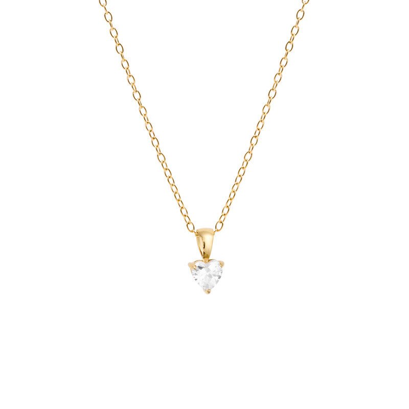 Bonne Gold Necklace - white