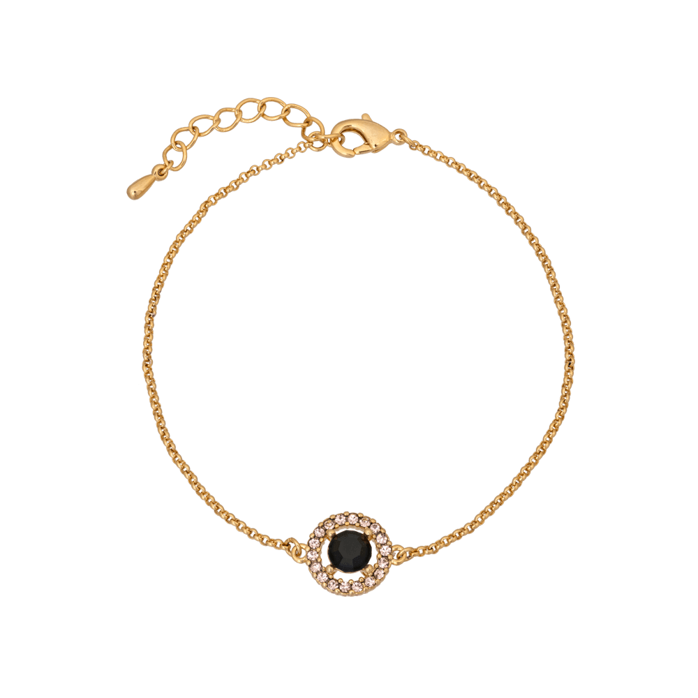 Miss Miranda bracelet - Jet (Gold)