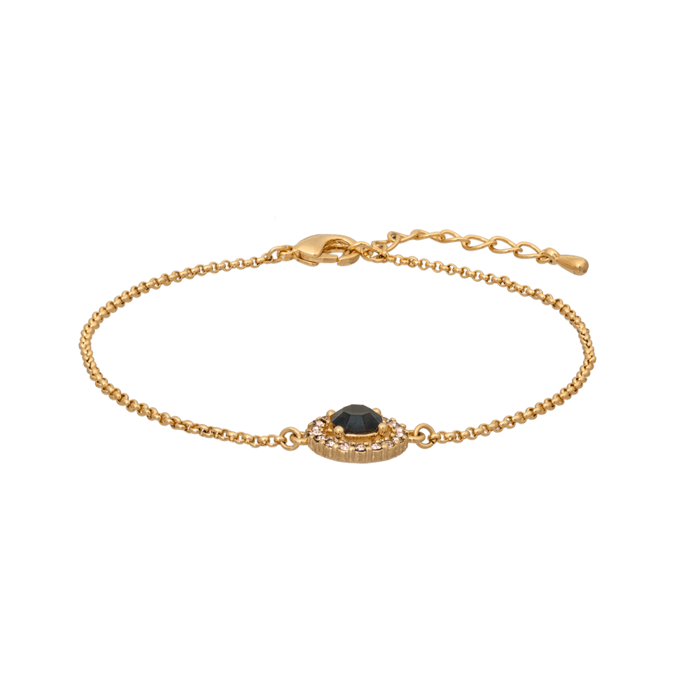 Miss Miranda bracelet - Jet (Gold)