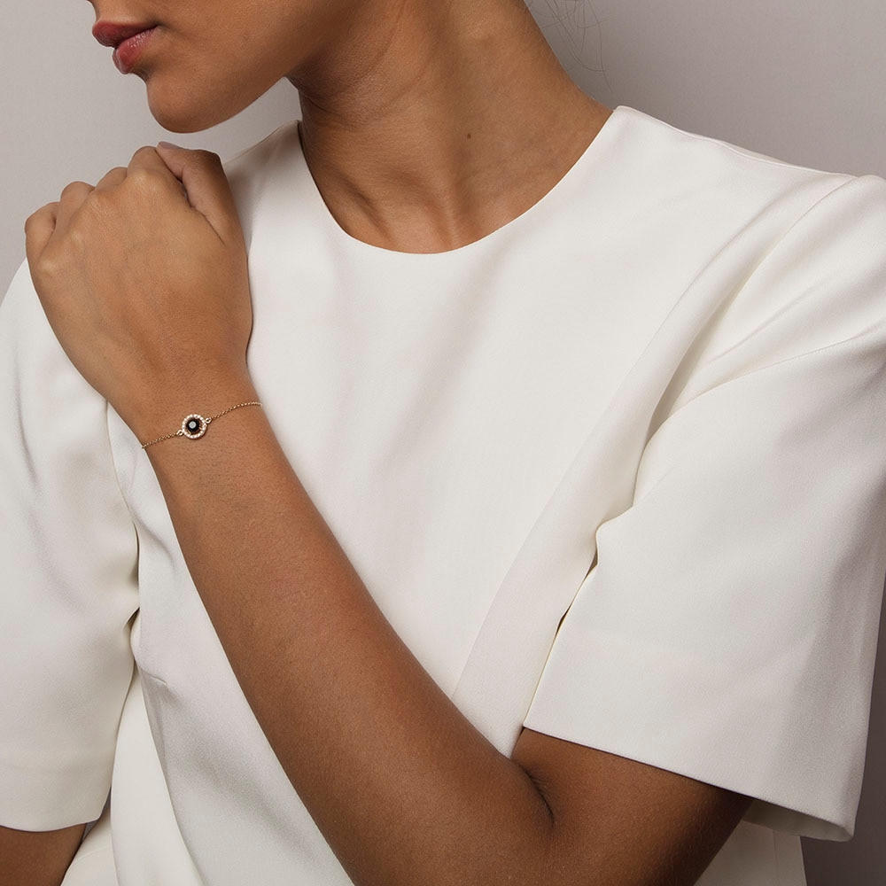 Miss Miranda bracelet - Jet (Gold)