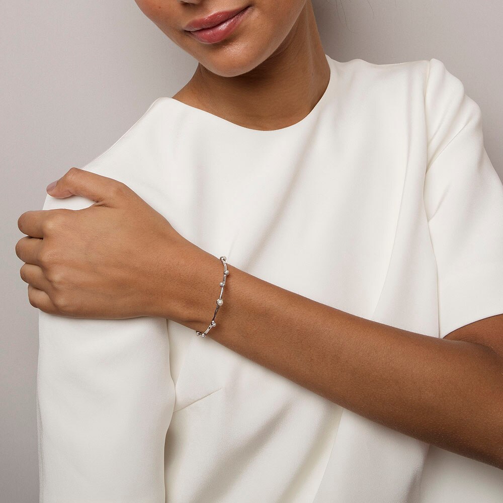 Jagger pearl bracelet - Ivory (Silver)