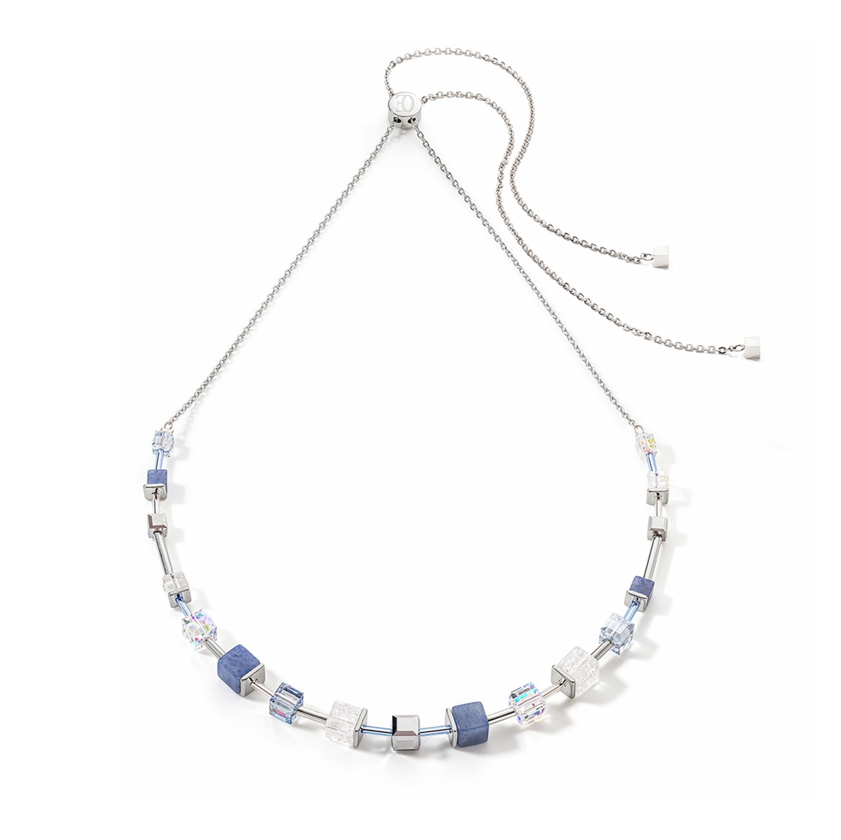 GeoCUBE necklace blue