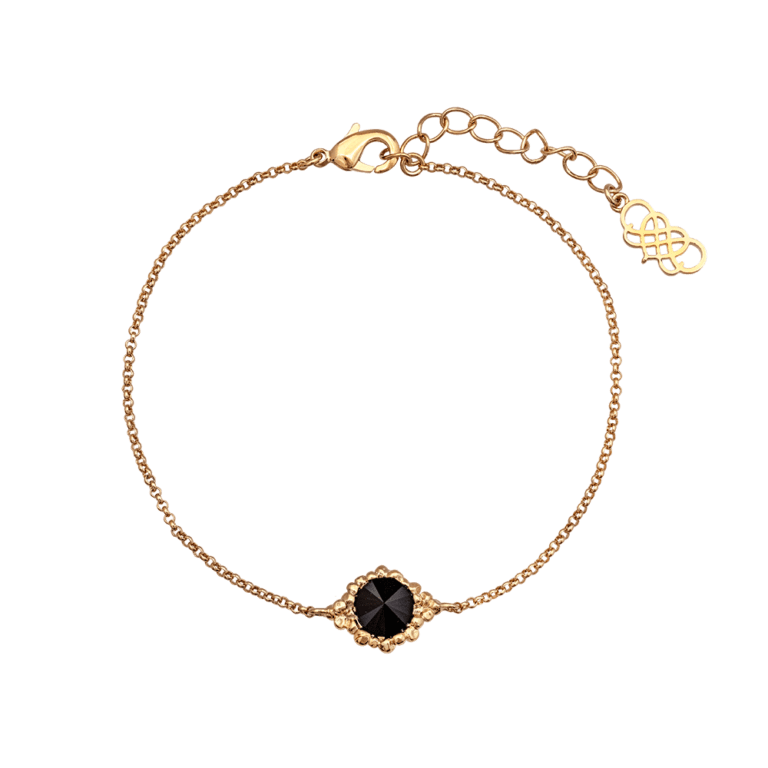 Miss Bonnie bracelet - Jet (Gold)