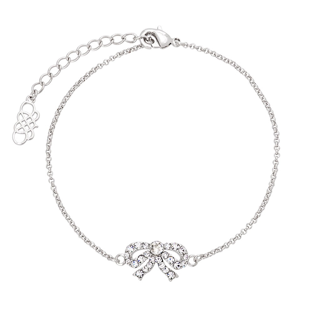 Petite Antoinette bow bracelet silver