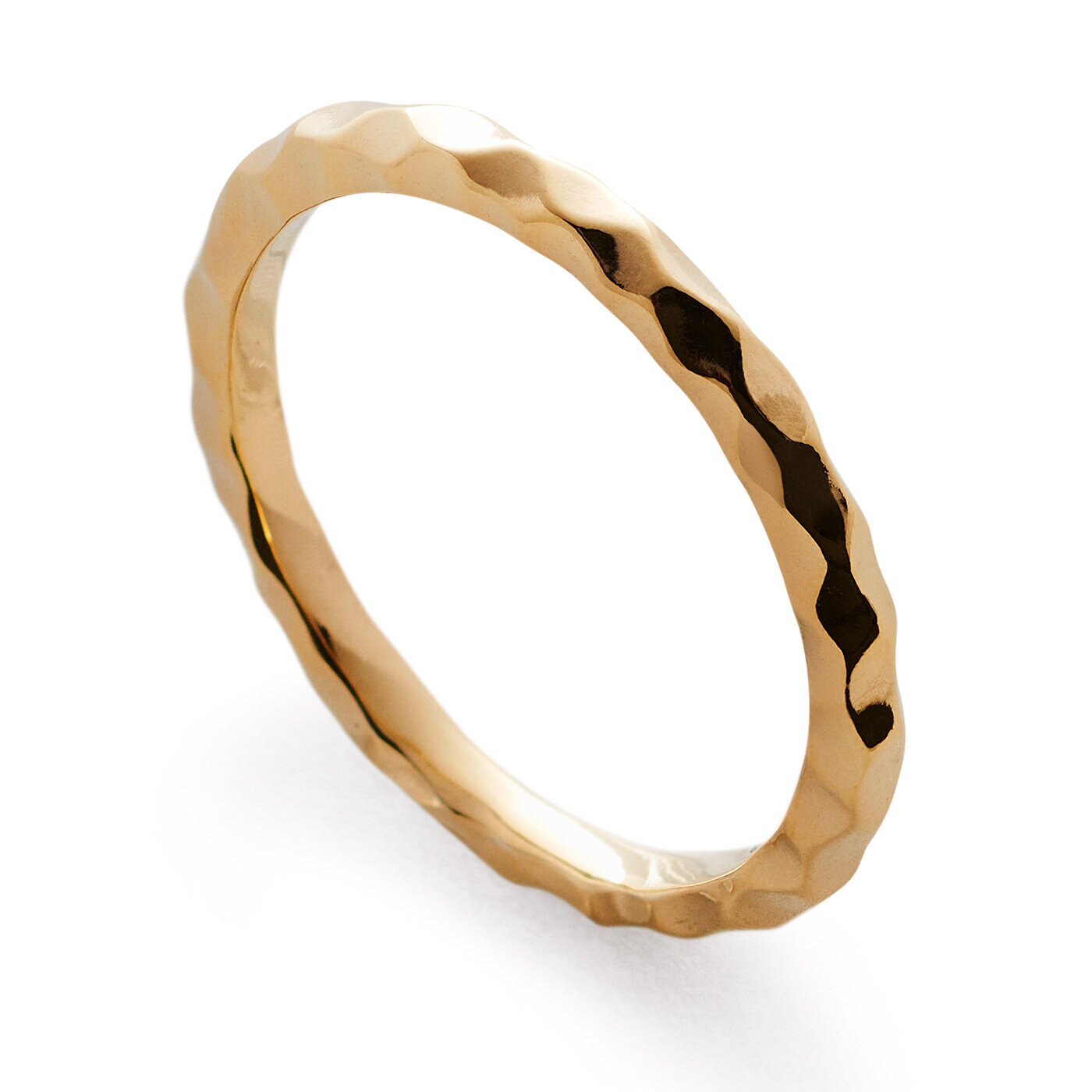 Facett ring förgylld
